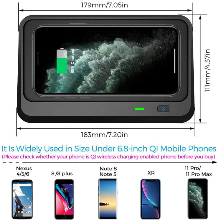 Car Qi Standard Wireless Charger 10W Quick Charging for 2015-2019 Land Rover Discovery Sport, Left Driving - Wireless Charging Pads by buy2fix | Online Shopping UK | buy2fix
