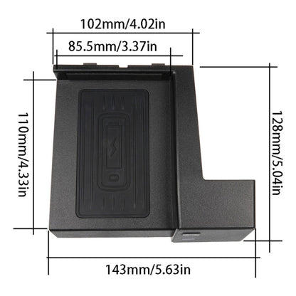 Car Qi Standard Wireless Charger 10W Quick Charging for 2015-2020 Mercedes-Benz C Class / GLC, Left Driving - Wireless Charging Pads by buy2fix | Online Shopping UK | buy2fix