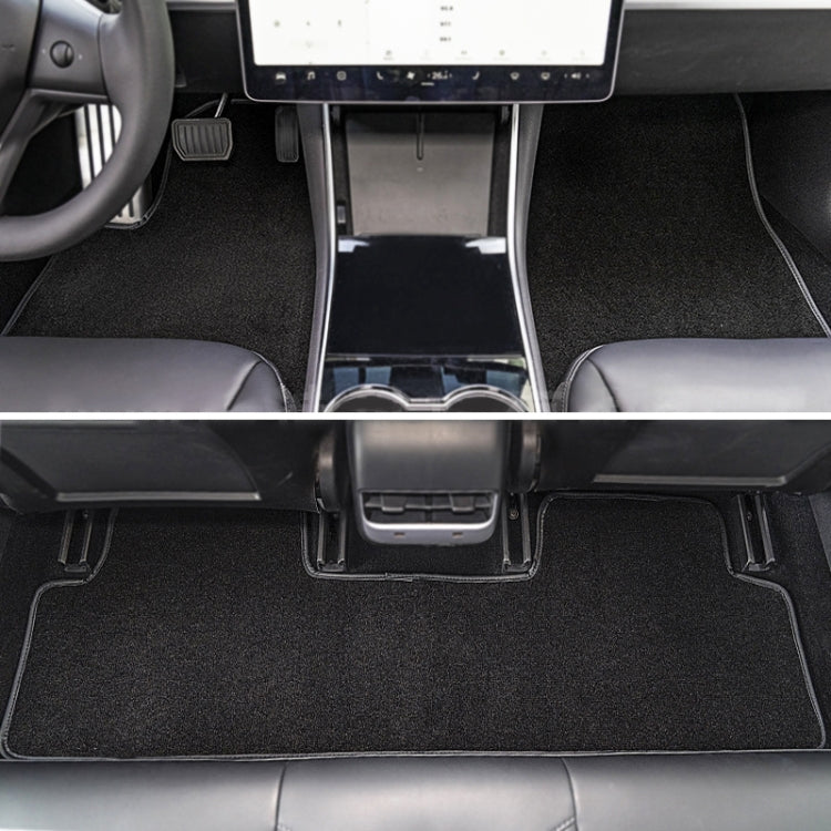 3 in 1 Car Velvet Foot Mat for Tesla Model 3 before 2021 by buy2fix