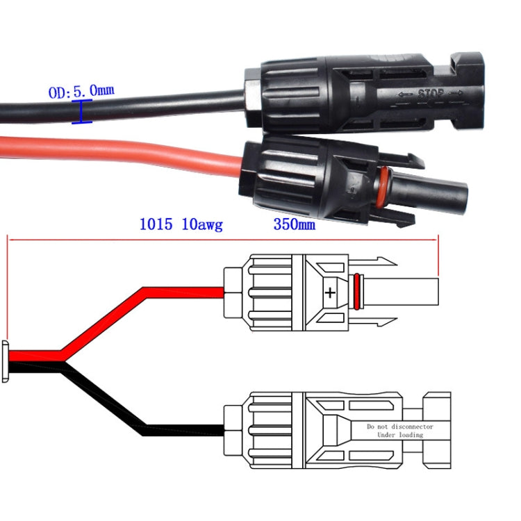 MC4 to SAE Solar Power Cord Photovoltaic Connector - DIY Cables by buy2fix | Online Shopping UK | buy2fix