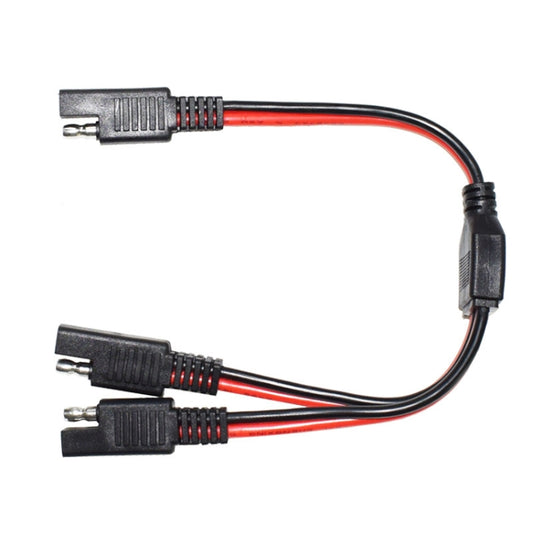 SAE One to Two Connection Cable Car Power Cord - DIY Cables by buy2fix | Online Shopping UK | buy2fix