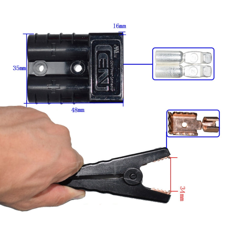 50A Anderson to Clip Cable Plug Connector - Booster Cable & Clip by buy2fix | Online Shopping UK | buy2fix
