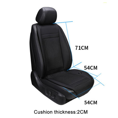 Car 12V Cushion Summer USB Breathable Ice Silk Seat Cover, Eight Fans + Ventilation and Refrigeration (Black) by buy2fix