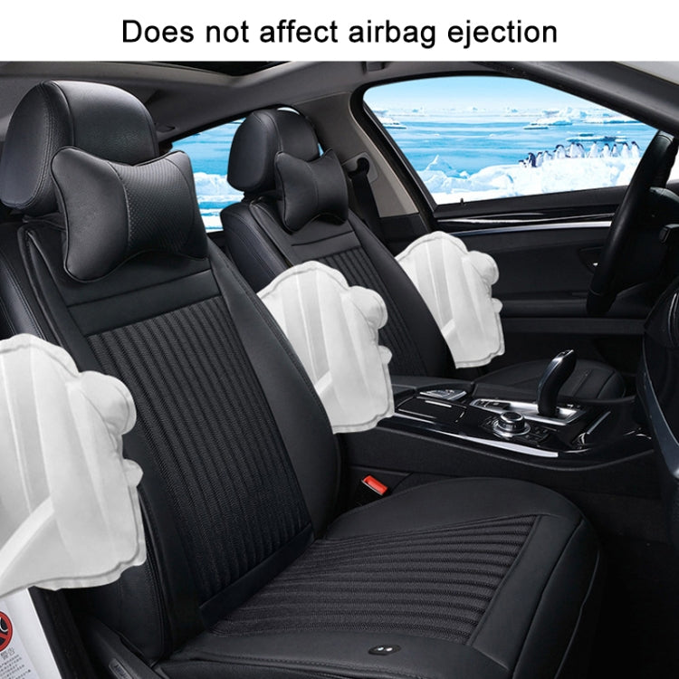 Car 12V Cushion Summer USB Breathable Ice Silk Seat Cover, Eight Fans + Ventilation and Refrigeration (Black) by buy2fix
