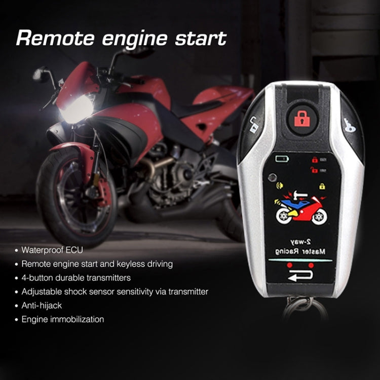 Universal Motorcycle Alarm Bidirectional Anti-theft Device with Induction Remote Control - Theft Protection by buy2fix | Online Shopping UK | buy2fix