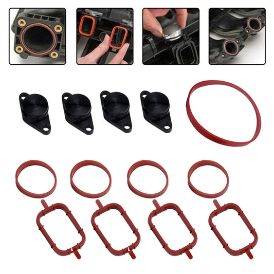 4x22mm Car Swirl Flap Air Intake Aluminum Gasket Remove Repair Kit(Black) - Engine Fittings by buy2fix | Online Shopping UK | buy2fix