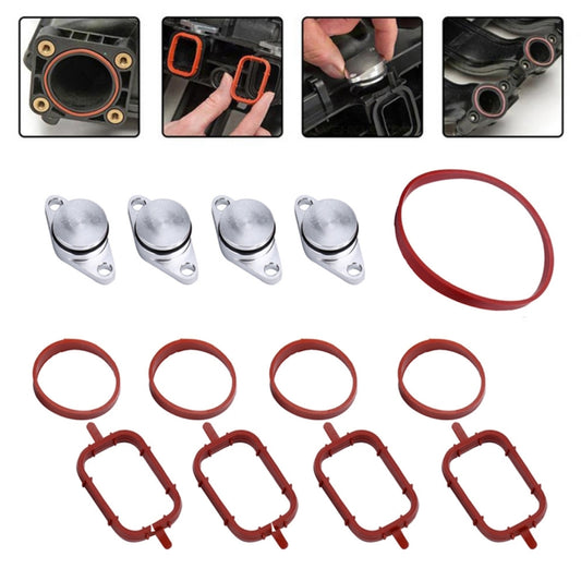 4x22mm Car Swirl Flap Air Intake Aluminum Gasket Remove Repair Kit(Silver) - Engine Fittings by buy2fix | Online Shopping UK | buy2fix