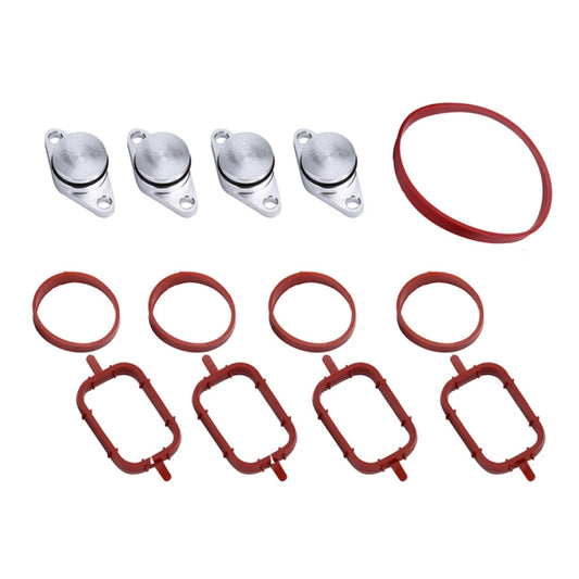 4x22mm Car Swirl Flap Air Intake Aluminum Gasket Remove Repair Kit(Silver) - Engine Fittings by buy2fix | Online Shopping UK | buy2fix