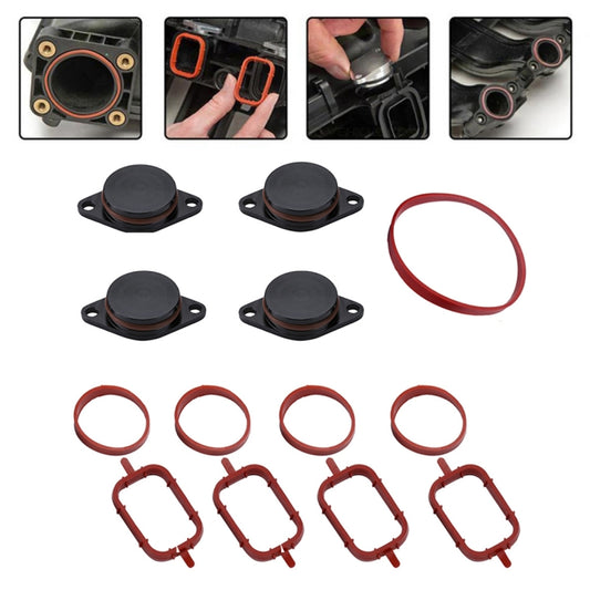 4x33mm Car Swirl Flap Air Intake Aluminum Gasket Remove Repair Kit(Black) - Engine Fittings by buy2fix | Online Shopping UK | buy2fix