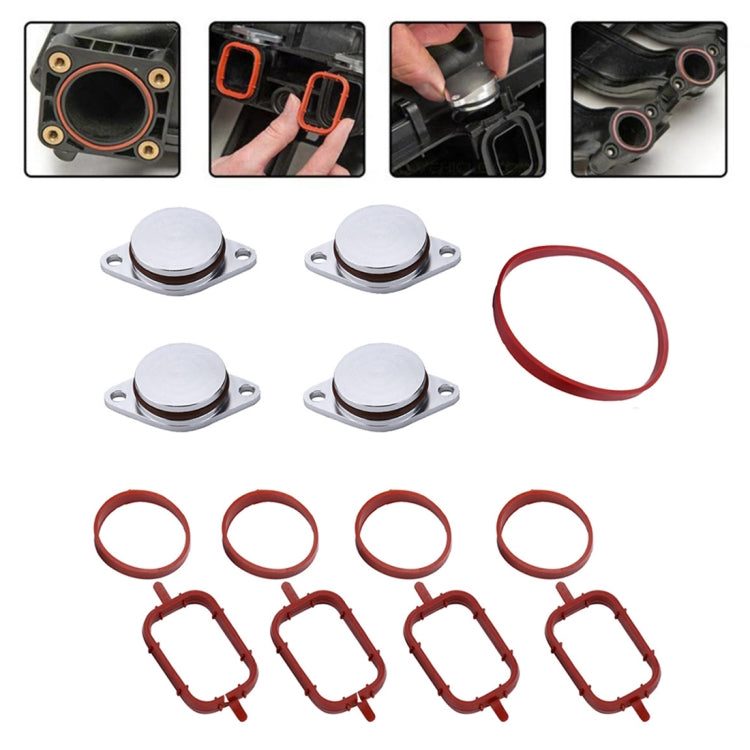 4x33mm Car Swirl Flap Air Intake Aluminum Gasket Remove Repair Kit(Silver) - Engine Fittings by buy2fix | Online Shopping UK | buy2fix