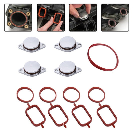 4x33mm Car Swirl Flap Air Intake Aluminum Gasket Remove Repair Kit(Silver) - Engine Fittings by buy2fix | Online Shopping UK | buy2fix