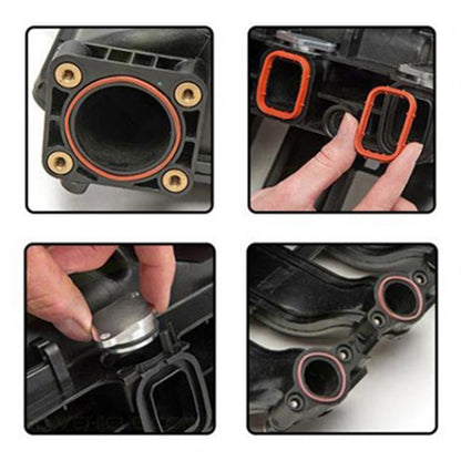4x33mm Car Swirl Flap Air Intake Aluminum Gasket Remove Repair Kit(Silver) - Engine Fittings by buy2fix | Online Shopping UK | buy2fix