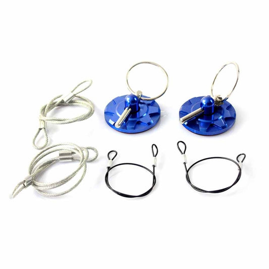 XH-6049 Car Universal Modified Racing Punch-free Aluminum Engine Hood Lock Cover(Blue) - Locks & Hasps by buy2fix | Online Shopping UK | buy2fix