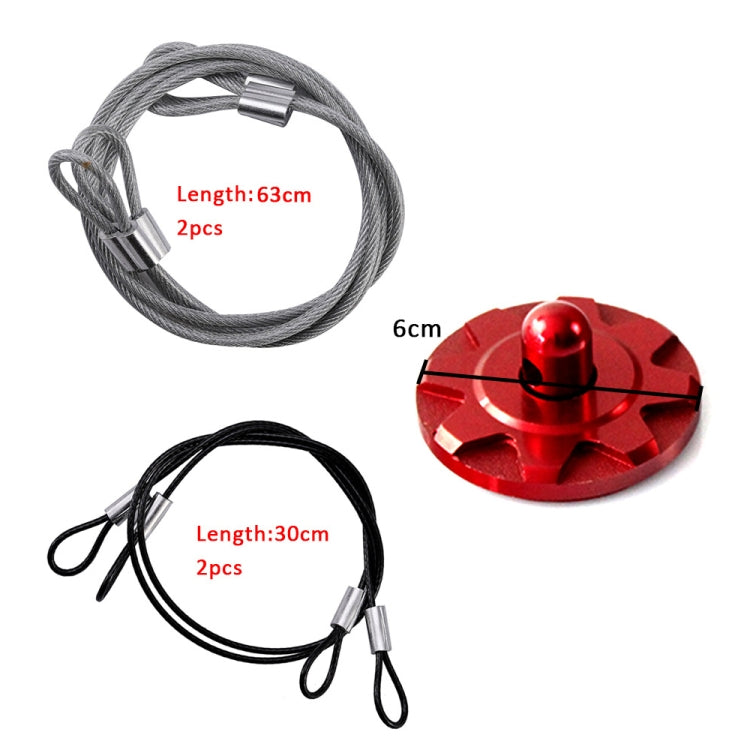 XH-6049 Car Universal Modified Racing Punch-free Aluminum Engine Hood Lock Cover(Red) - Locks & Hasps by buy2fix | Online Shopping UK | buy2fix