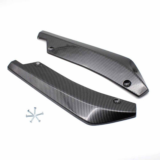 XH-6134 Carbon Texture Car Universal Modified Rear Spoiler Anti-collision Protector Bar Strip Guard Sticker by buy2fix