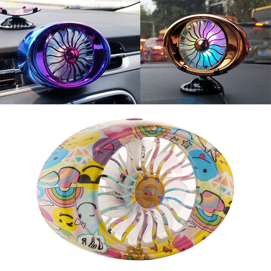 Car Vent Fan Multi-function USB Interface LED Lamp Portable Fan by buy2fix