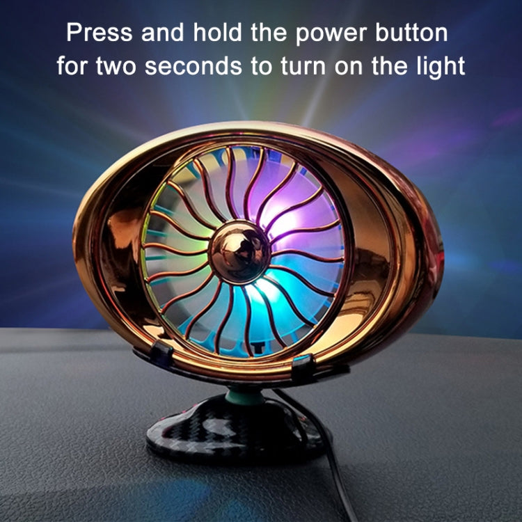 Car Vent Fan Multi-function USB Interface LED Lamp Portable Fan by buy2fix