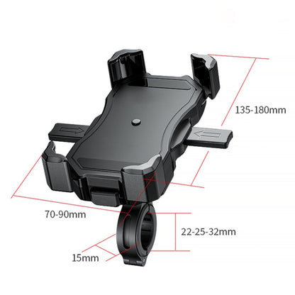 Motorcycle / Bicycle Semi-automatic Contraction Fixing Bracket Phone Holder by buy2fix