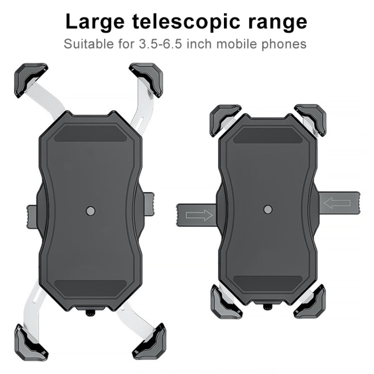 Motorcycle / Bicycle Semi-automatic Contraction Fixing Bracket Phone Holder by buy2fix