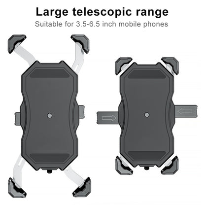 Motorcycle / Bicycle Semi-automatic Contraction Fixing Bracket Phone Holder by buy2fix