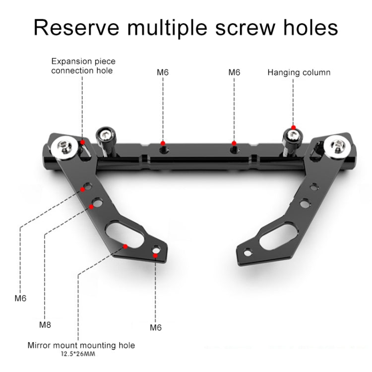 Motorcycle Modified GPS Navigation Mobile Phone Bracket Balance Bar Fixed for Kymco Downtown 300i 350i (Black) by buy2fix