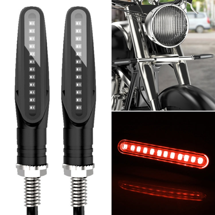 2 PCS D12V / 1W Motorcycle LED Waterproof Side Lights Turn Signal Light(Red Light) by buy2fix