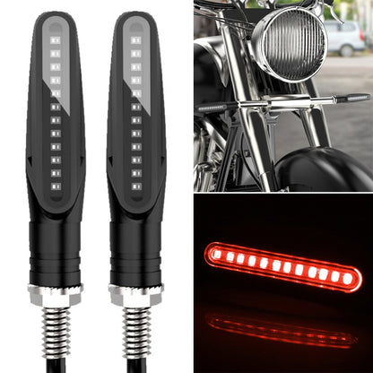 2 PCS D12V / 1W Motorcycle LED Waterproof Side Lights Turn Signal Light(Red Light) by buy2fix