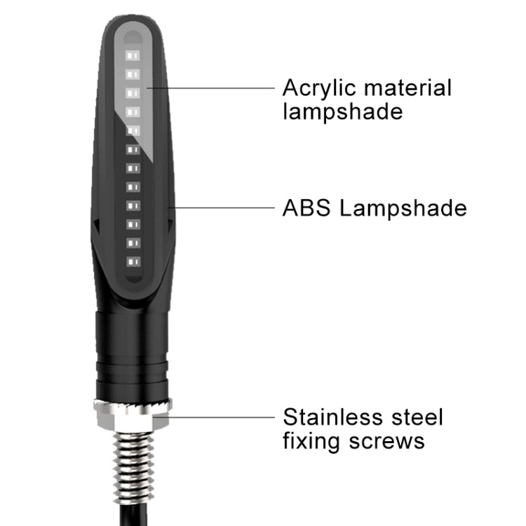 2 PCS D12V / 1W Motorcycle LED Waterproof Dynamic Blinker Side Lights Flowing Water Turn Signal Light (Blue Light) by buy2fix