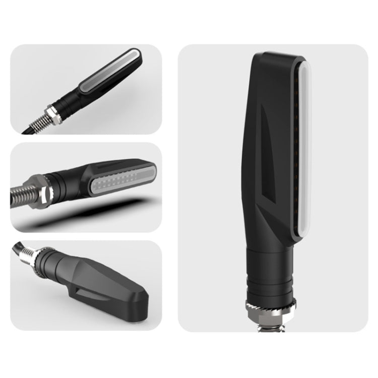 2 PCS D12V / 1W Motorcycle LED Waterproof Dynamic Blinker Side Lights Flowing Water Turn Signal Light (Blue Light) by buy2fix