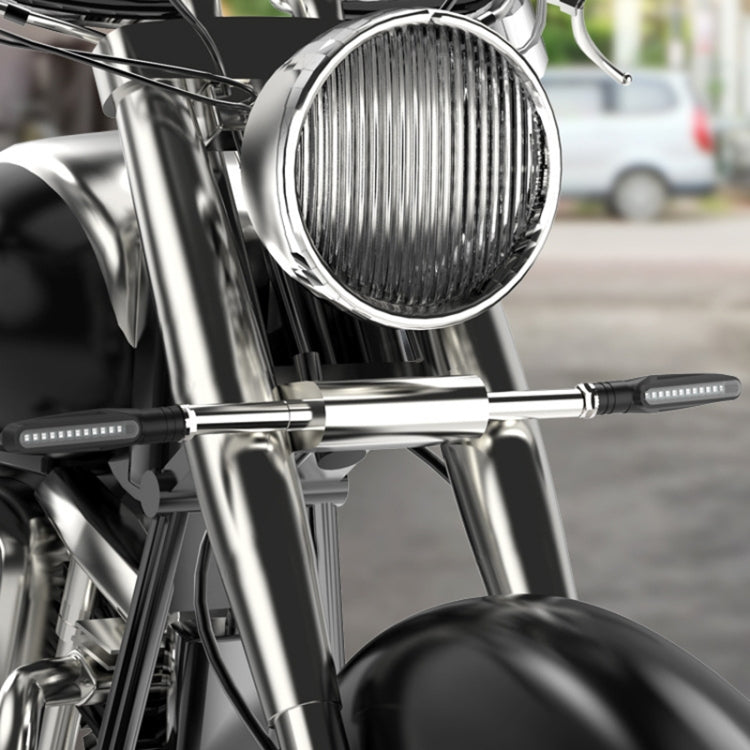 2 PCS D12V / 1W Motorcycle LED Waterproof Dynamic Blinker Side Lights Flowing Water Turn Signal Light (Blue Light) by buy2fix