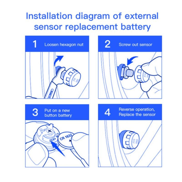 Universal Motorcycle Wireless High Precision Solar Energy TPMS Tire Pressure Alarm System External Tire Monitor by buy2fix