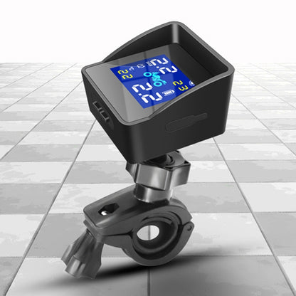 Universal Motorcycle Wireless High Precision Solar Energy TPMS Tire Pressure Alarm System External Tire Monitor by buy2fix
