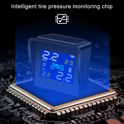 Universal Motorcycle Wireless High Precision Solar Energy TPMS Tire Pressure Alarm System External Tire Monitor by buy2fix