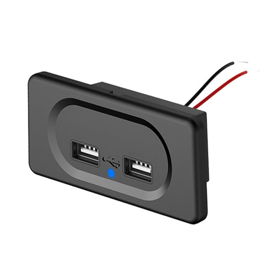 4.8A Short Cable RV Bus Modified Car Charger Dual USB Charger - DIY Modified Charger by buy2fix | Online Shopping UK | buy2fix