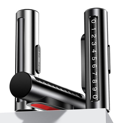 Car Metal Roller Creative Temporary Parking Card Parking Number Card (Black) by buy2fix