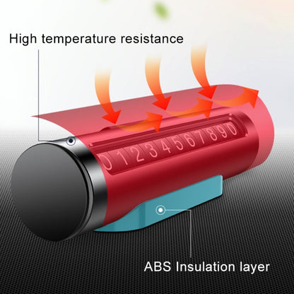 Car Metal Roller Creative Temporary Parking Card Parking Number Card (Black) by buy2fix