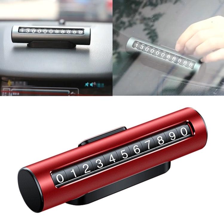 Car Metal Roller Creative Temporary Parking Card Parking Number Card (Red) by buy2fix