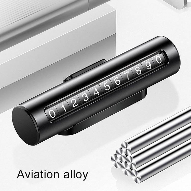 Car Metal Roller Creative Temporary Parking Card Parking Number Card (Silver Grey) by buy2fix