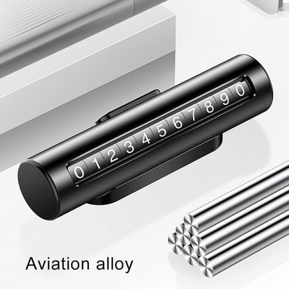 Car Metal Roller Creative Temporary Parking Card Parking Number Card (Silver) by buy2fix