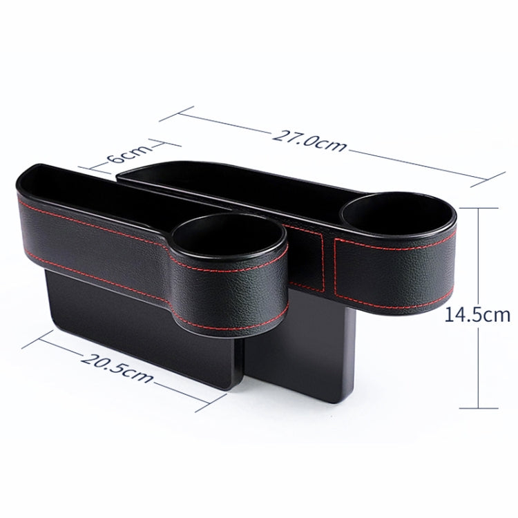 2 PCS Car Multi-functional Console Box Cup Holder Seat Gap Side Storage Box (Black) - Stowing Tidying by buy2fix | Online Shopping UK | buy2fix