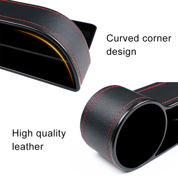 2 PCS Car Multi-functional Console Box Cup Holder Seat Gap Side Storage Box (Black) - Stowing Tidying by buy2fix | Online Shopping UK | buy2fix