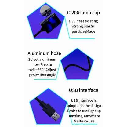 5V 0.1W IPX4 Car Rotating Star Lights Starry Sky Atmosphere Lamp (Red Light) by buy2fix