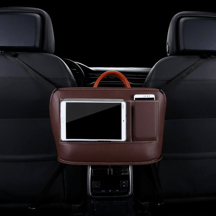 Car Front Seat Hanging Bag Mobile Phone Storage Bag (Coffee) by buy2fix