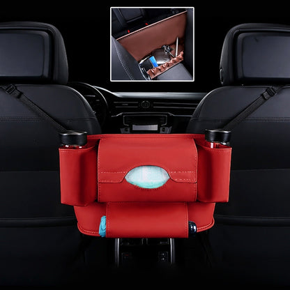 Car Front Seat Hanging Bag Paper Towel / Water Cup Storage Bag(Red) by buy2fix