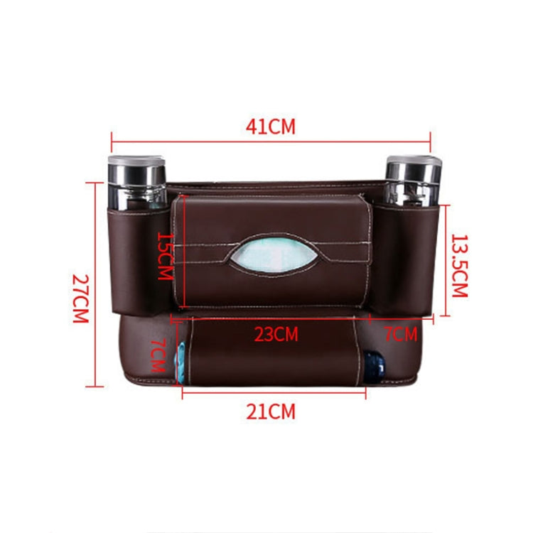 Car Front Seat Hanging Bag Paper Towel / Water Cup Storage Bag(Red) by buy2fix