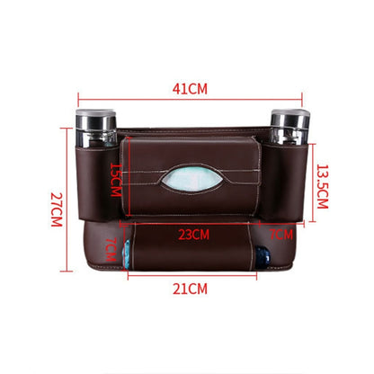 Car Front Seat Hanging Bag Paper Towel / Water Cup Storage Bag(Brown) by buy2fix