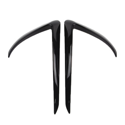 2 PCS Car Lamp Eyebrow Decorative Sticker Fog Lamp Frame for Tesla Model 3(Black) by buy2fix