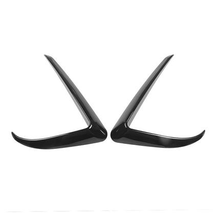 2 PCS Car Lamp Eyebrow Decorative Sticker Fog Lamp Frame for Tesla Model 3(Black) by buy2fix