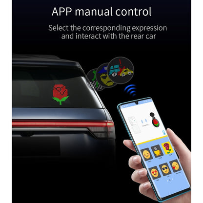 EM01 Car Bluetooth Intelligent LED Expression Sticker Emoticons APP Manual Control by buy2fix