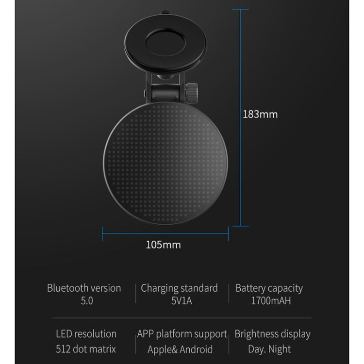 EM01 Car Bluetooth Intelligent LED Expression Sticker Emoticons APP Manual Control by buy2fix